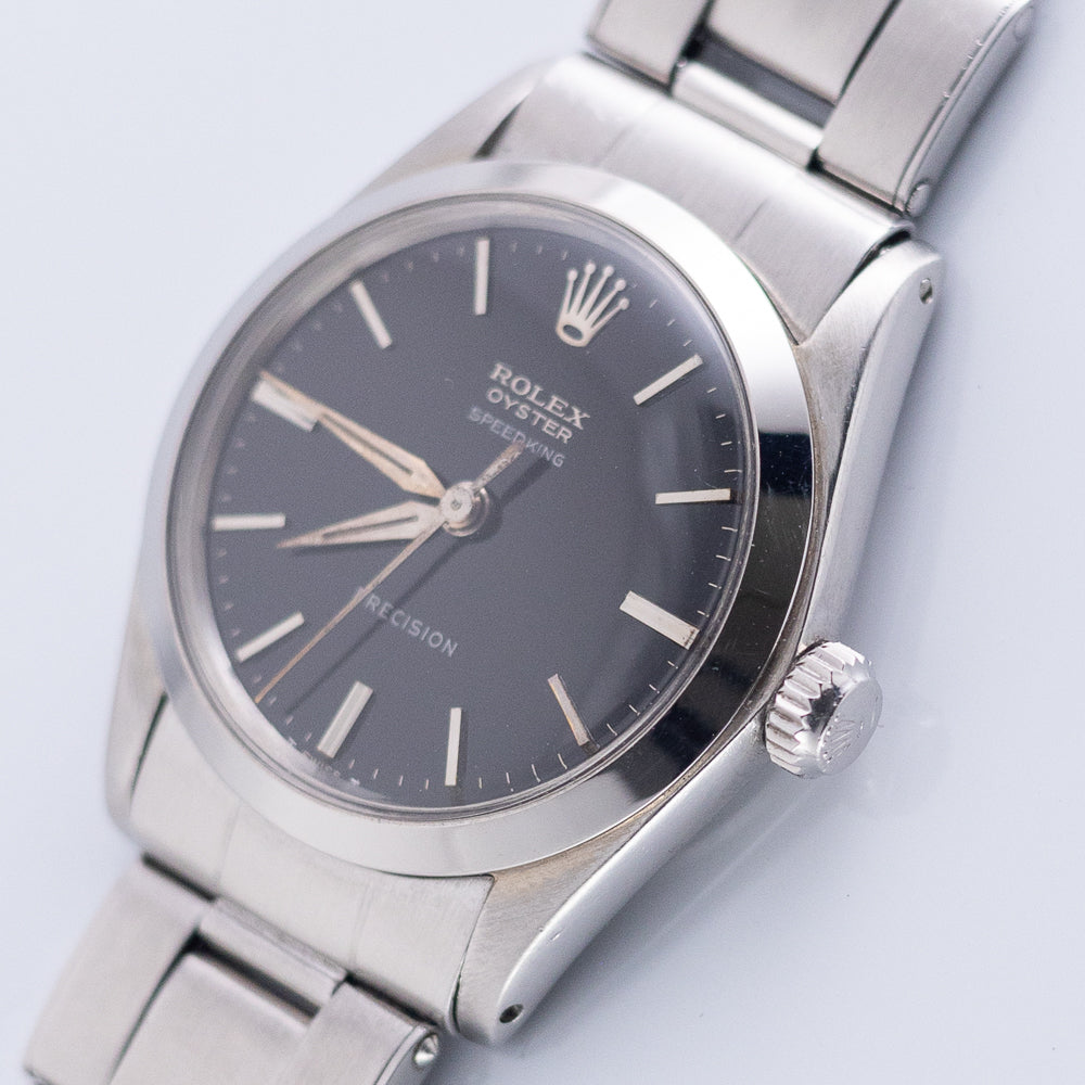 ROLEX OYSTER SPEEDKING Black Gilt Dial Ref.6430