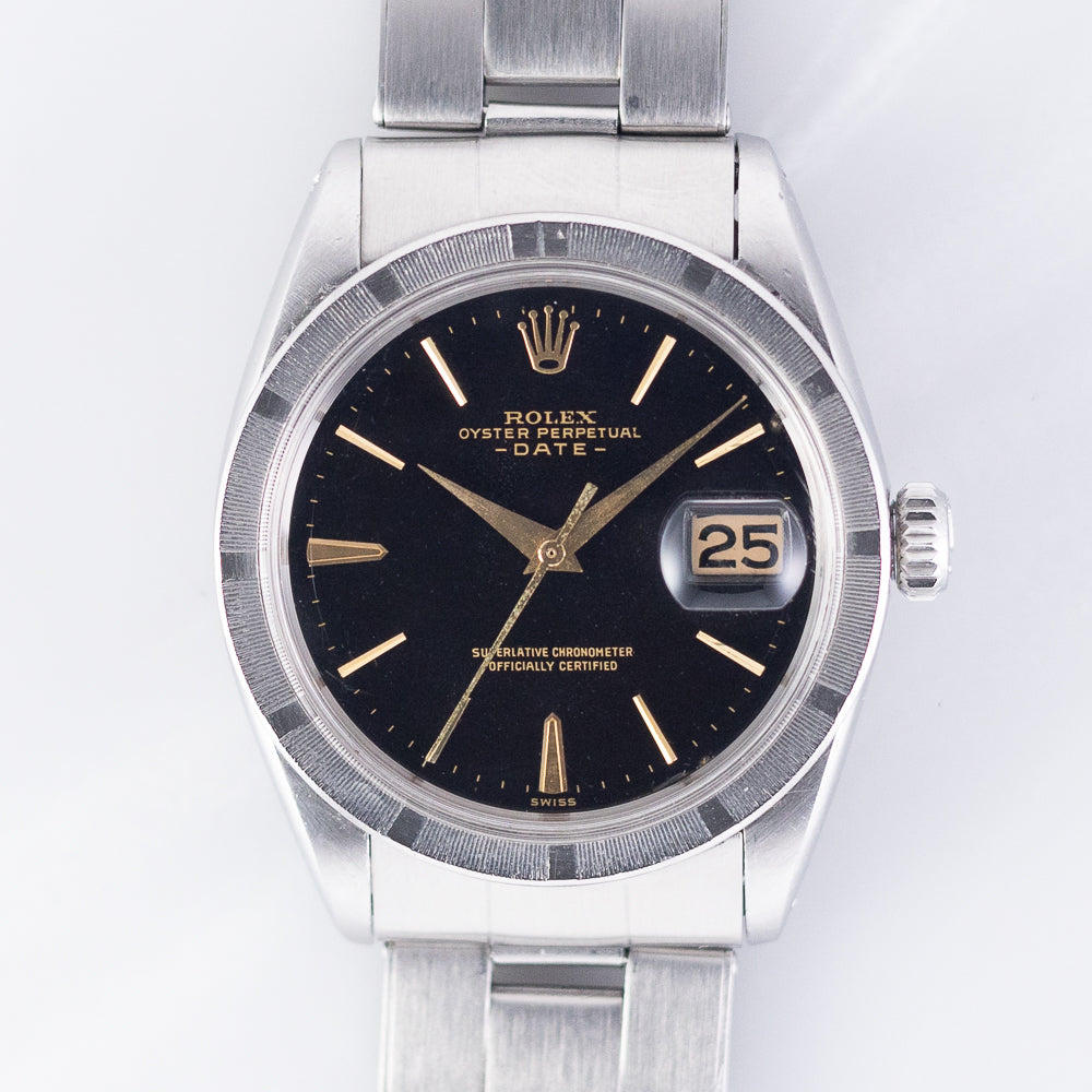 ROLEX OYSTER PERPETUAL DATE Ref.1501 Black Gilt Dial