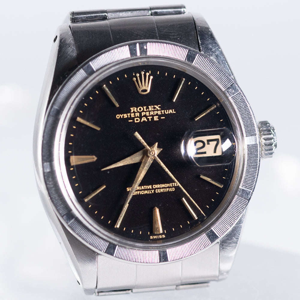 ROLEX OYSTER PERPETUAL DATE Ref.1501 Black Gilt Dial