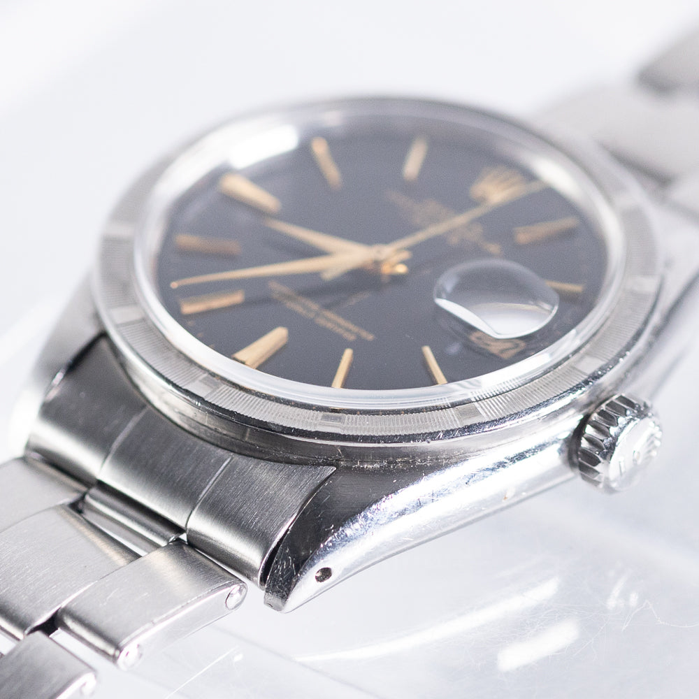 ROLEX OYSTER PERPETUAL DATE Ref.1501 Black Gilt Dial
