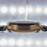 LONGINES Cal.13ZN Chronograph Black Gilt Dial 18K Yellow Gold