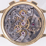 LONGINES Cal.13ZN Chronograph Black Gilt Dial 18K Yellow Gold