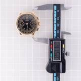LONGINES Cal.13ZN Chronograph Black Gilt Dial 18K Yellow Gold