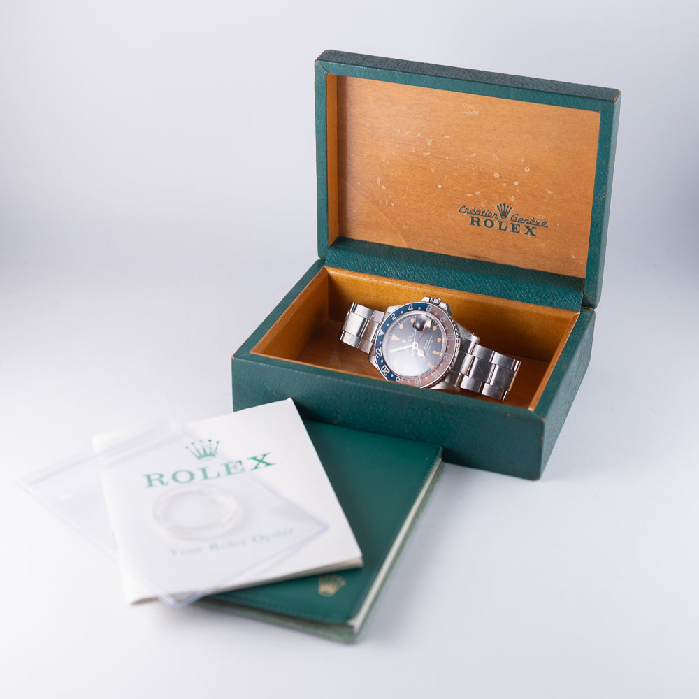 ROLEX GMT-MASTER Ref.1675 matte MK1 pumpkin Lume w.BOX and paper