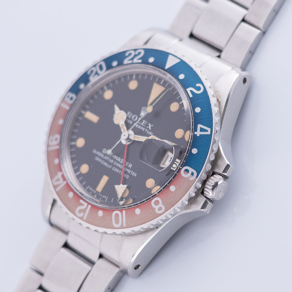 ROLEX GMT-MASTER Ref.1675 matte MK1 pumpkin Lume w.BOX and paper