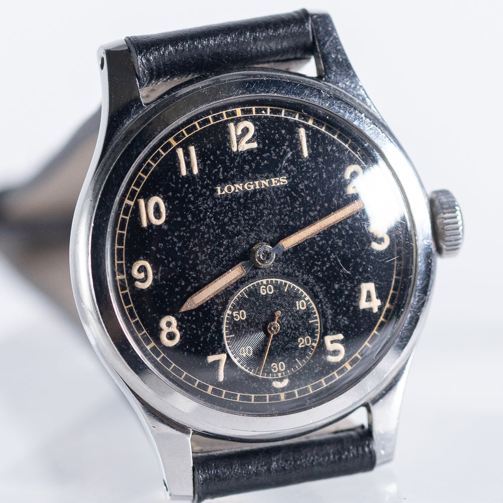 LONGINES “SEI-TACCHE” BLACK GILT DIAL Cal.10.68Z