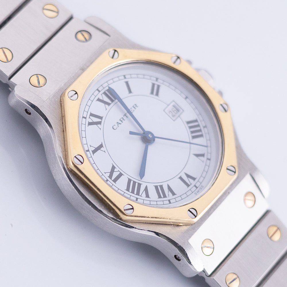 CARTIER LM SANTOS OCTAGON Automatic Ref.2966 NO Crack Dial