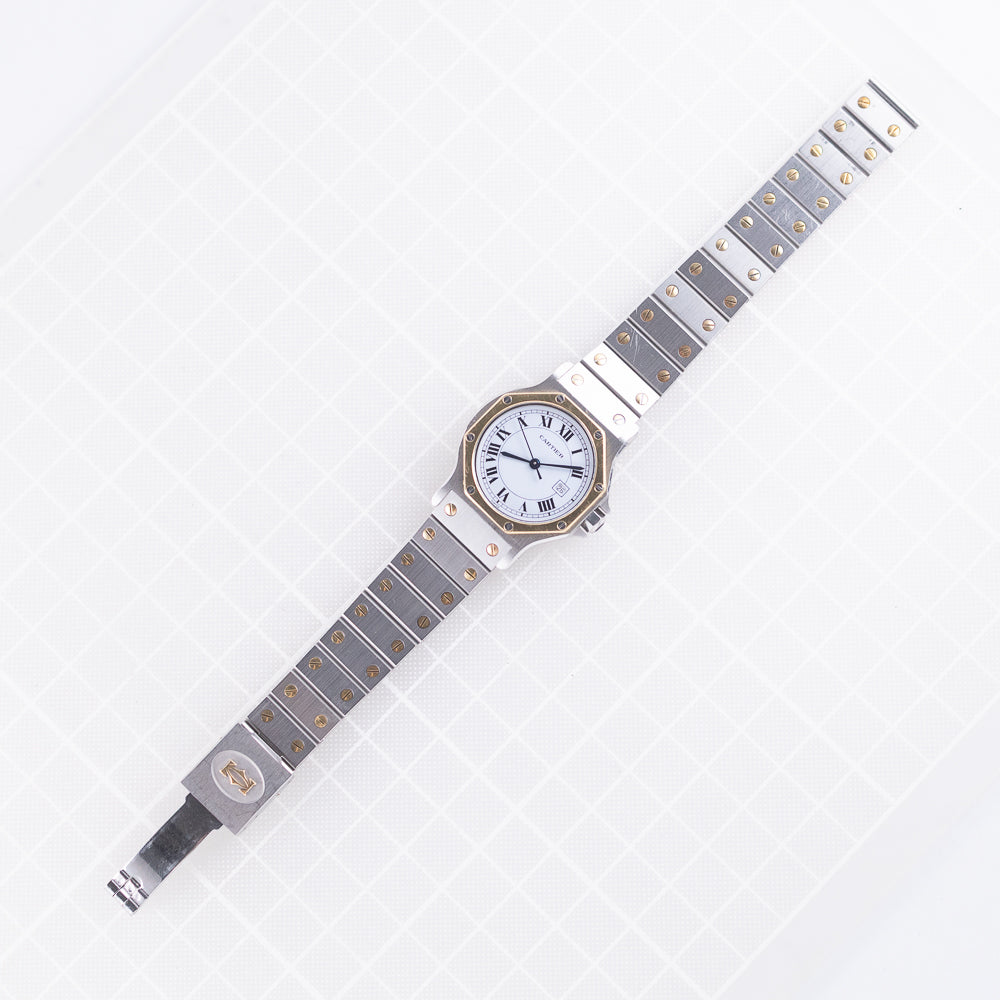 CARTIER LM SANTOS OCTAGON Automatic Ref.2966 NO Crack Dial
