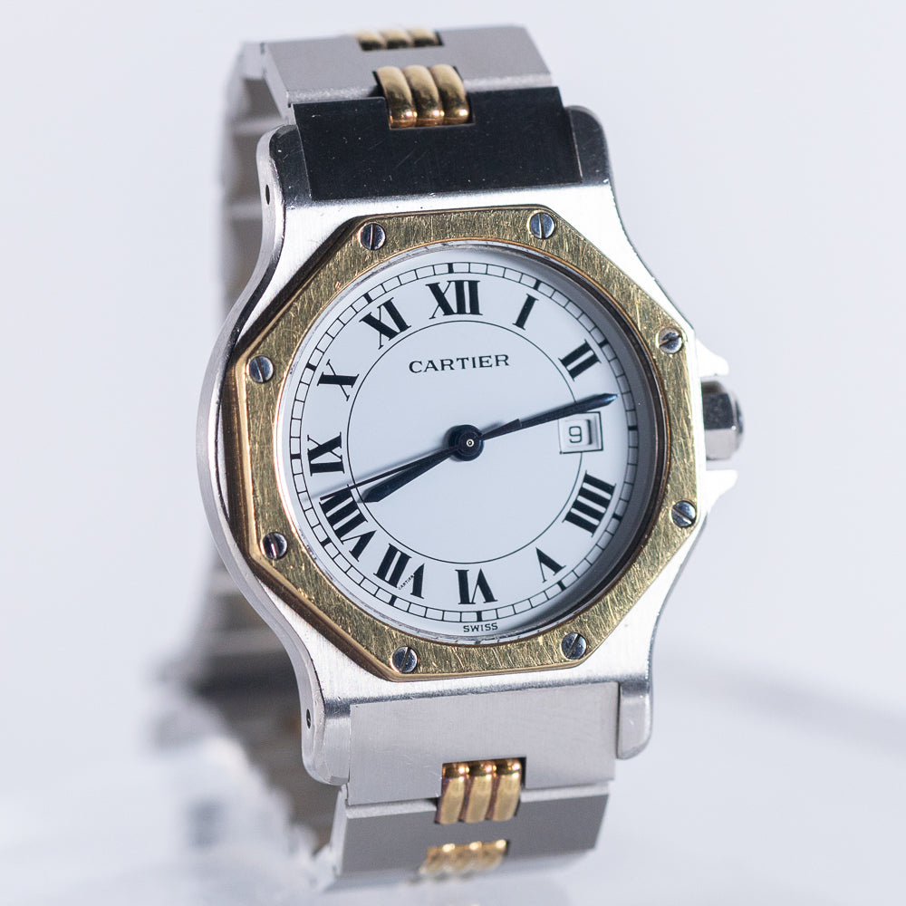 CARTIER LM SANTOS OCTAGON Ref.2966 Godron Bracelet