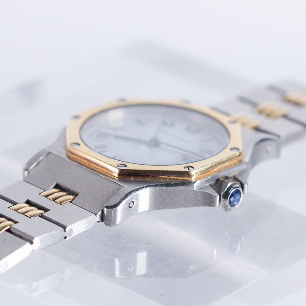 CARTIER LM SANTOS OCTAGON Ref.2966 Godron Bracelet