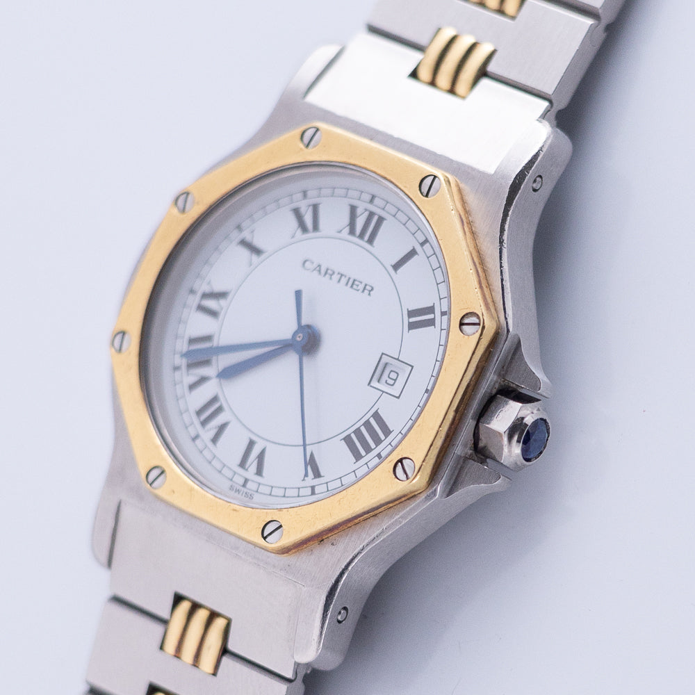 CARTIER LM SANTOS OCTAGON Ref.2966 Godron Bracelet