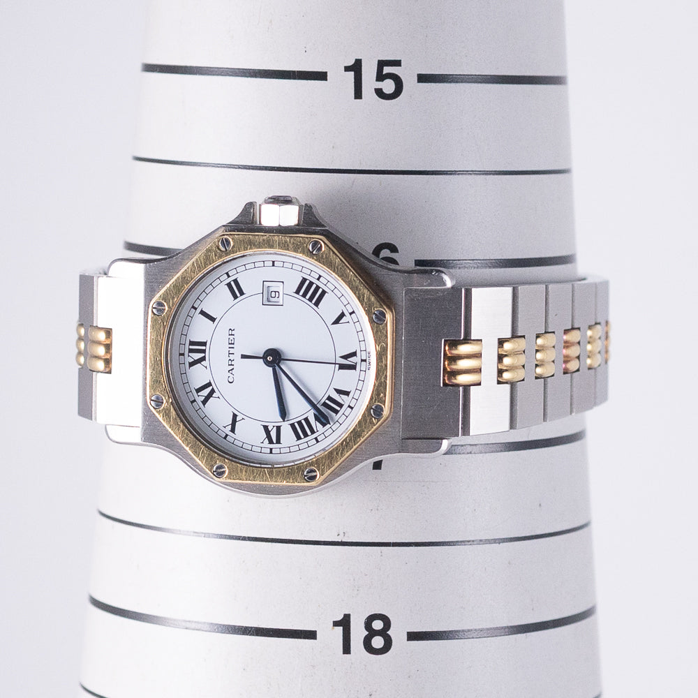 CARTIER LM SANTOS OCTAGON Ref.2966 Godron Bracelet