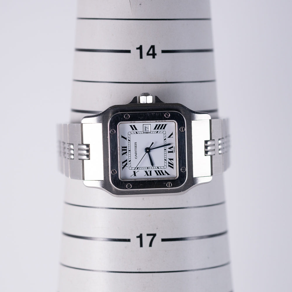 CARTIER LM Santos Carrée Ref.2960 STEEL w.BOX – TIMEANAGRAM