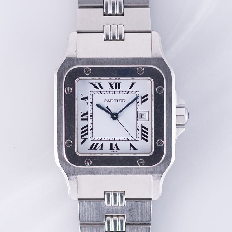 CARTIER LM Santos Carrée Ref.2960 STEEL w.BOX – TIMEANAGRAM