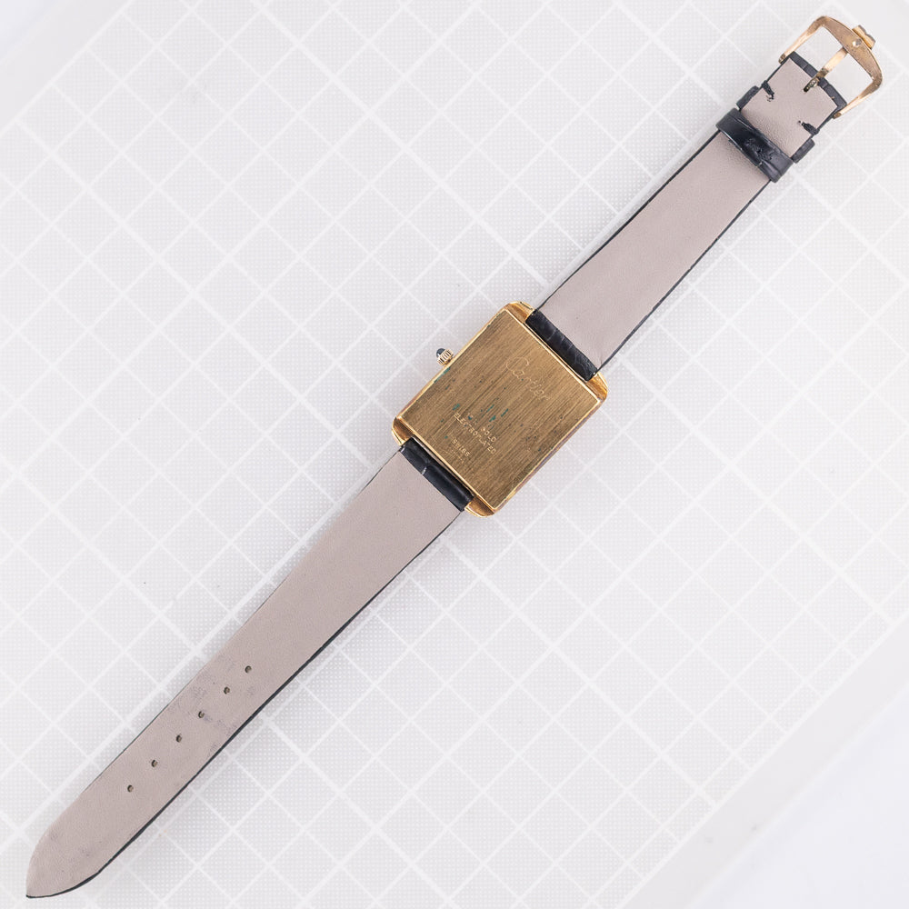 CARTIER Stepped Tank Jumbo / Tank Hicham XL Ref.5512116 Black Roman Dial