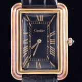 CARTIER Stepped Tank Jumbo / Tank Hicham XL Ref.5512116 Black Roman Dial
