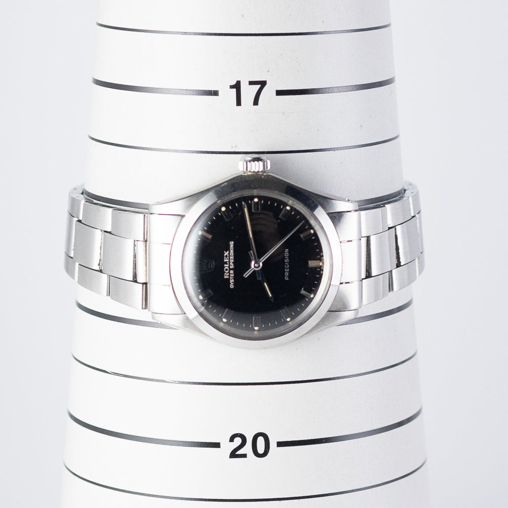 ROLEX OYSTER SPEEDKING Black Gilt Dial Ref.6430