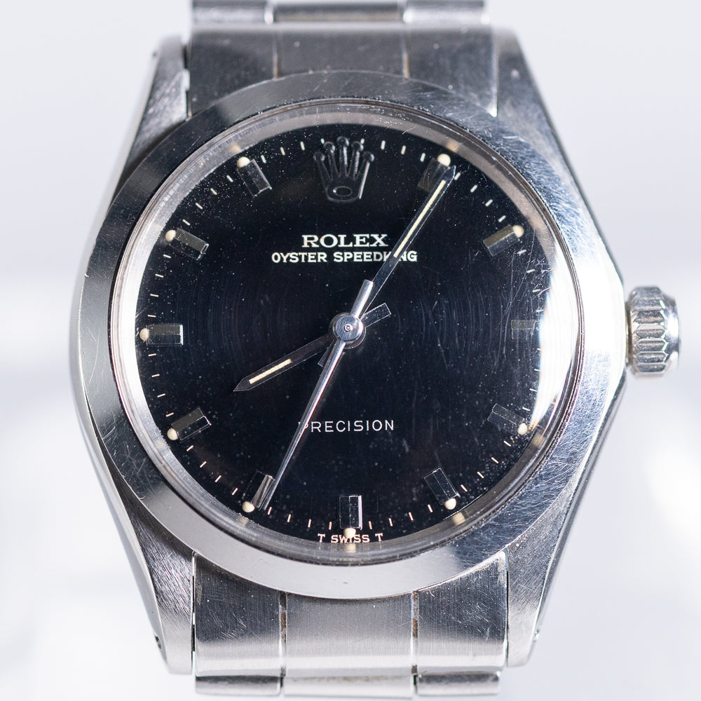 ROLEX OYSTER SPEEDKING Black Gilt Dial Ref.6430