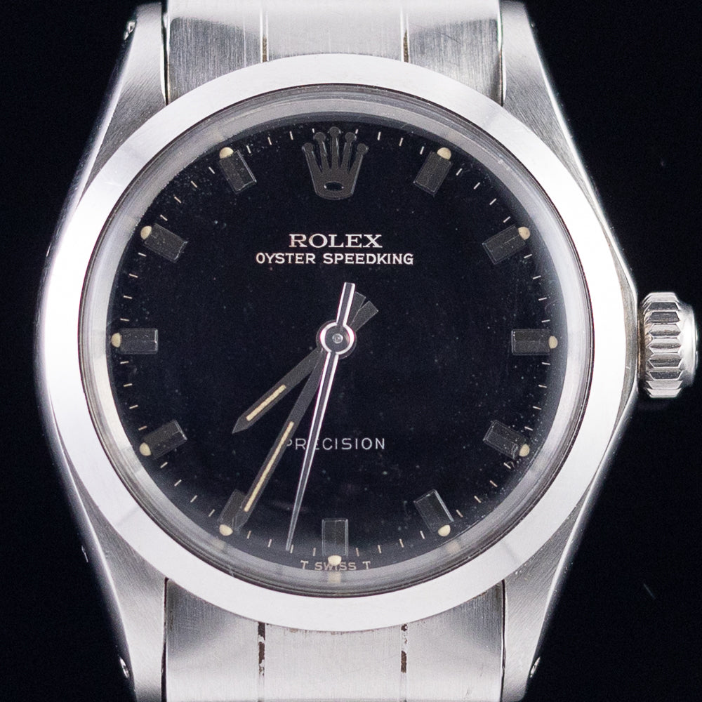 ROLEX OYSTER SPEEDKING Black Gilt Dial Ref.6430