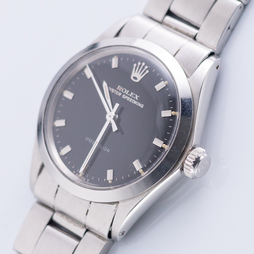 ROLEX OYSTER SPEEDKING Black Gilt Dial Ref.6430