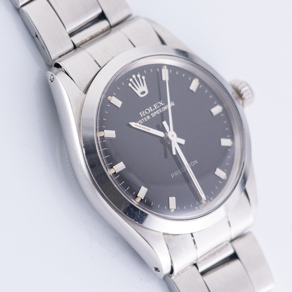 ROLEX OYSTER SPEEDKING Black Gilt Dial Ref.6430