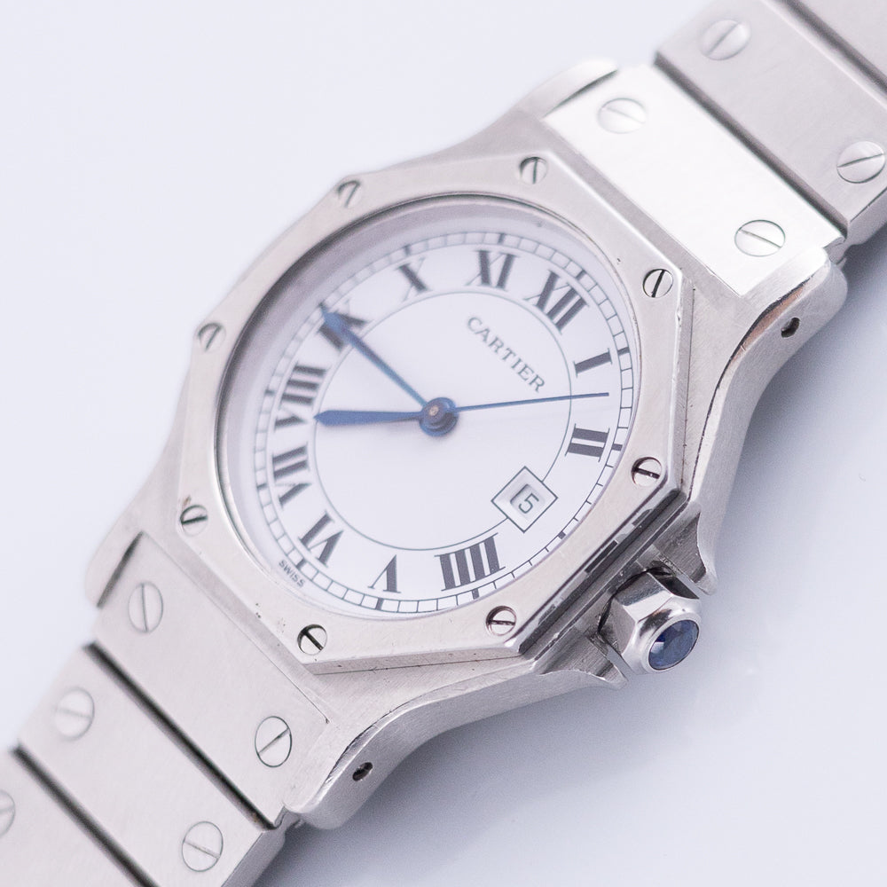 CARTIER LM SANTOS OCTAGON STEEL Automatic REF.2965 NO CRACK