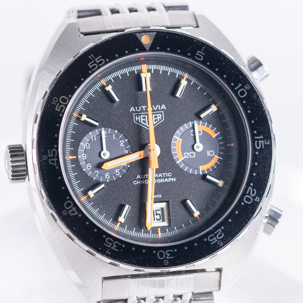 HEUER AUTAVIA Ref.11630 orange boy W.BOX NOS