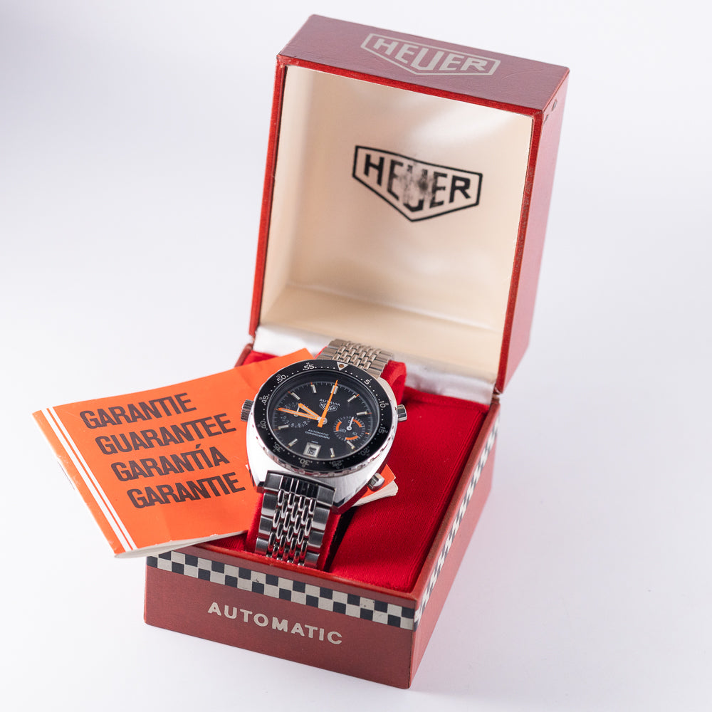HEUER AUTAVIA Ref.11630 orange boy W.BOX NOS