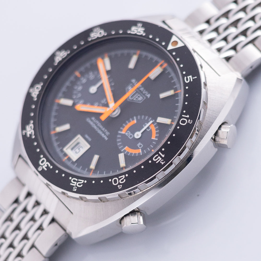 HEUER AUTAVIA Ref.11630 orange boy W.BOX NOS