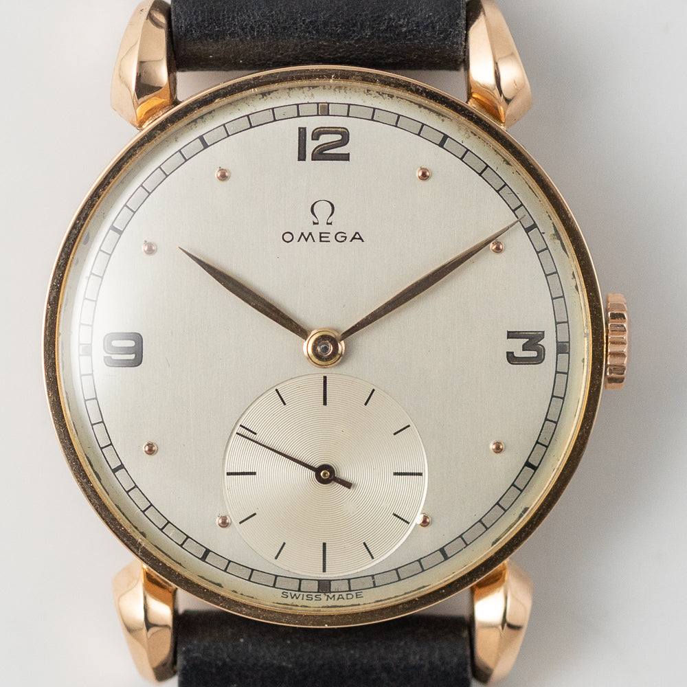 OMEGA 18K Rose Gold Fancy Lugs Cylinder Case