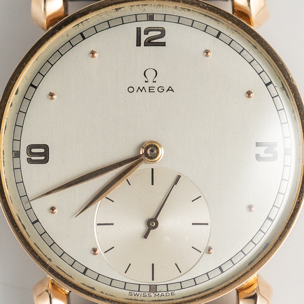 OMEGA 18K Rose Gold Fancy Lugs Cylinder Case