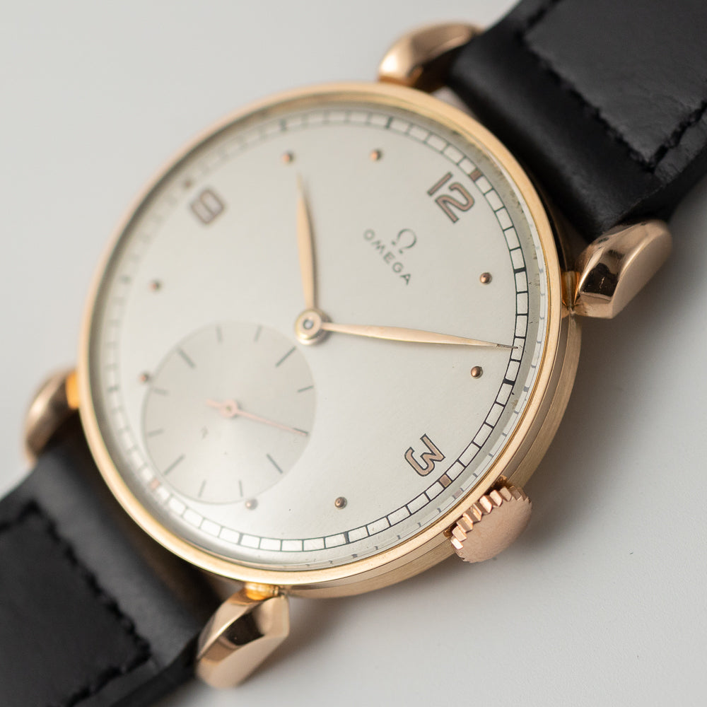 OMEGA 18K Rose Gold Fancy Lugs Cylinder Case