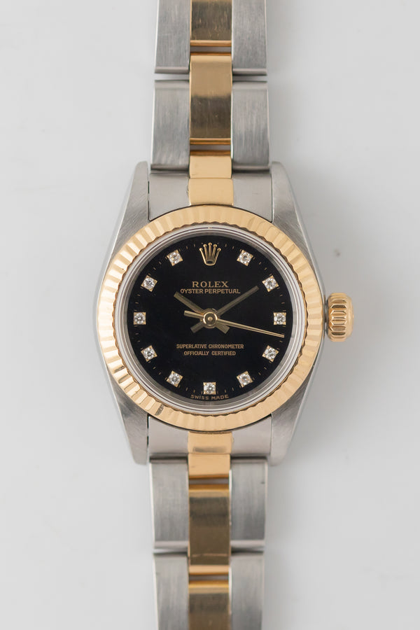 ROLEX OYSTER PERPETUAL Ref.67193G 11 Points Diamond
