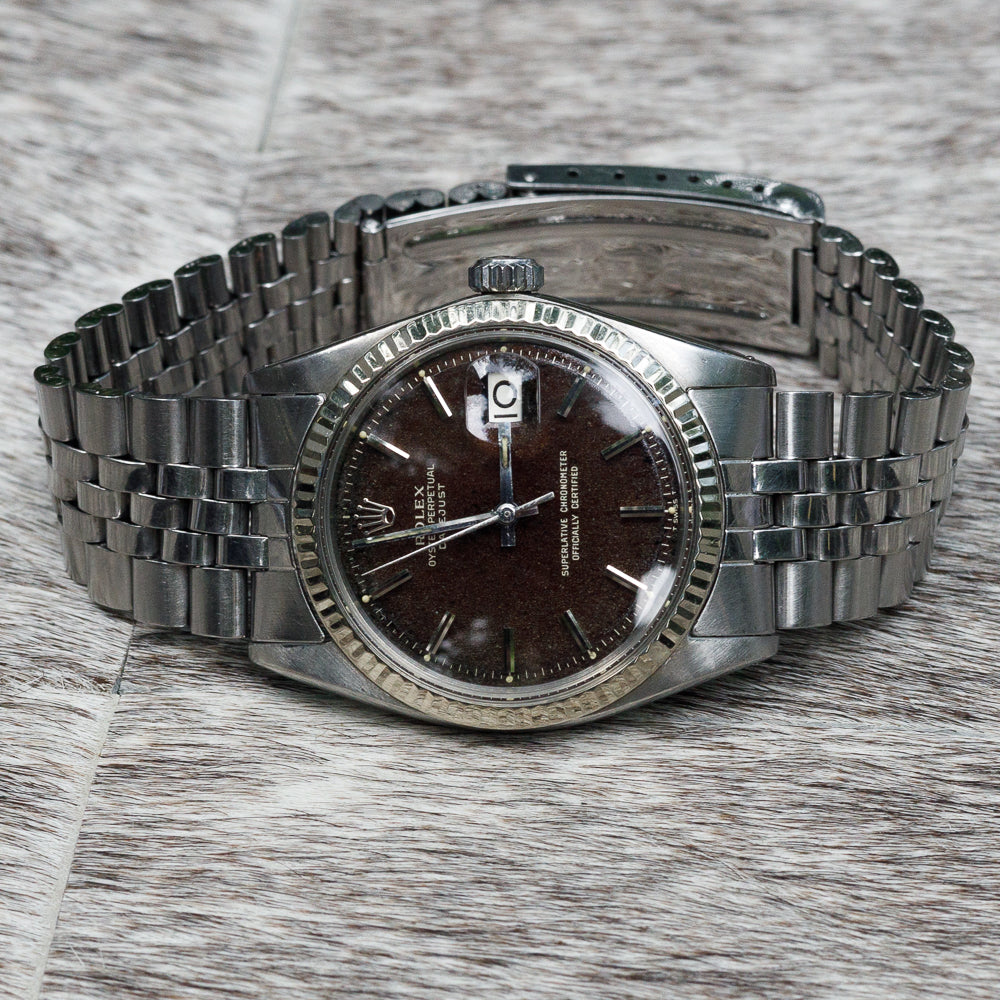 ROLEX DATEJUST Ref.1601 Tropical Black Gilt Dial