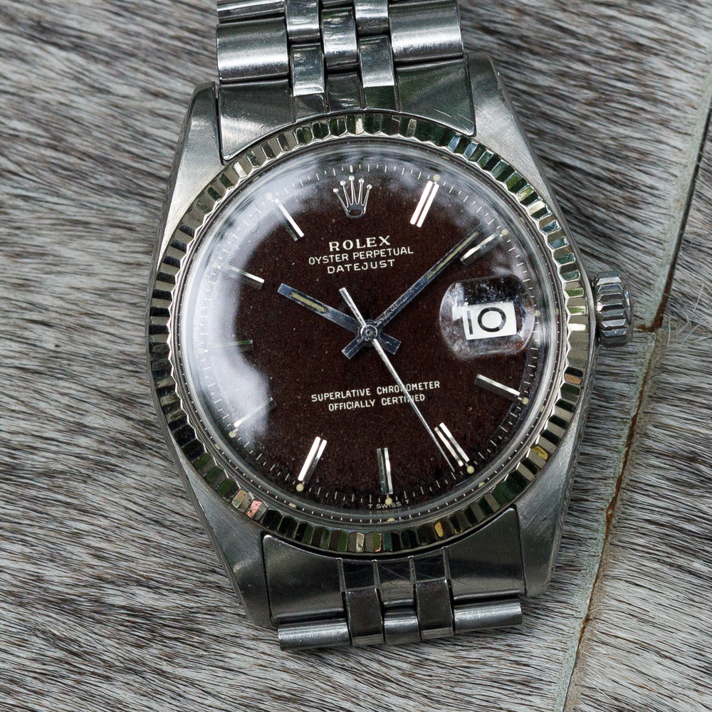 ROLEX DATEJUST Ref.1601 Tropical Black Gilt Dial