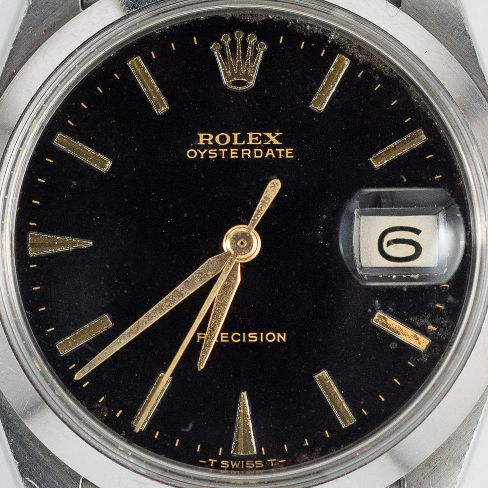 ROLEX OYSTERDATE Re.6694 Black Gilt Dial