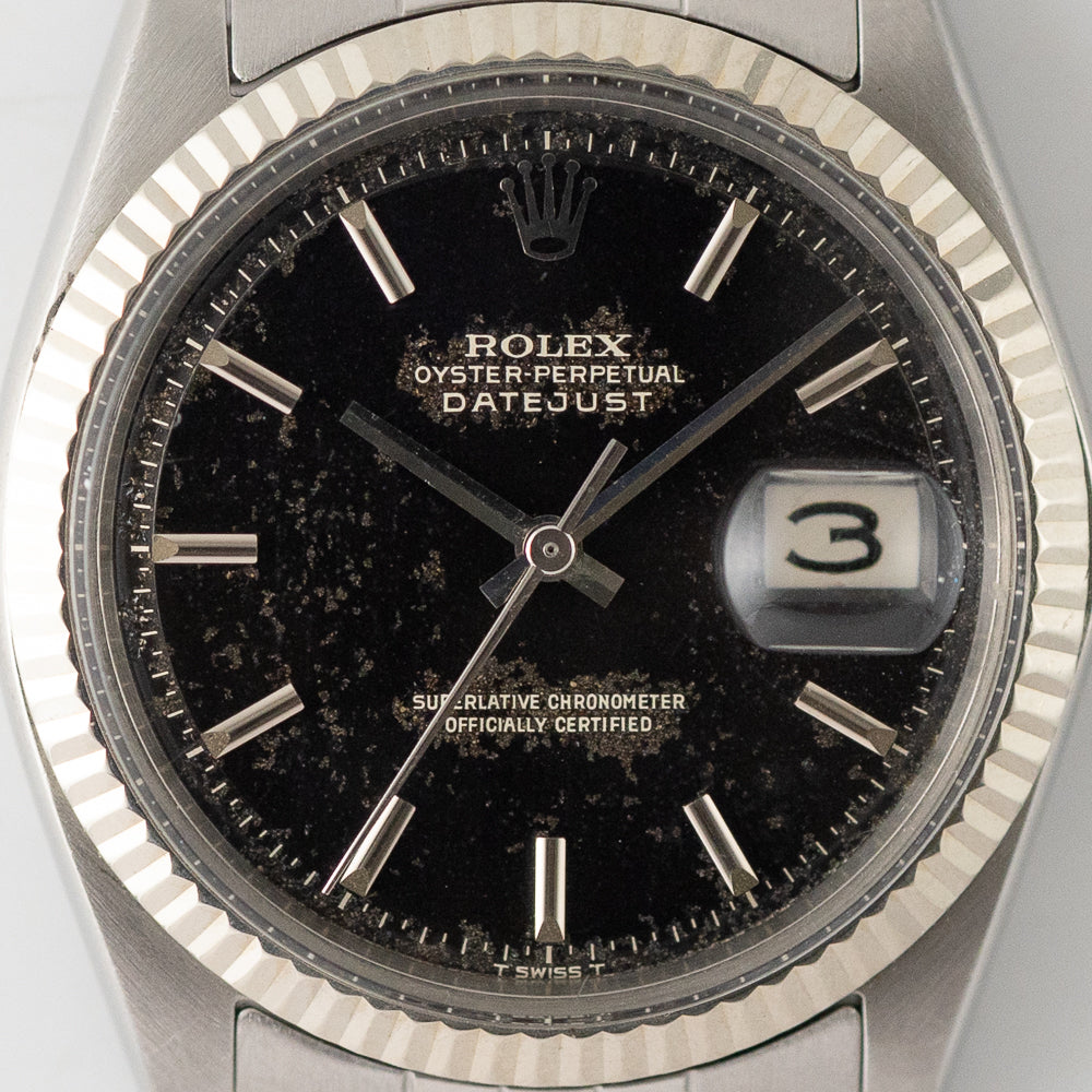 ROLEX DATEJUST Ref.1601 Black Gilt Dial – TIMEANAGRAM