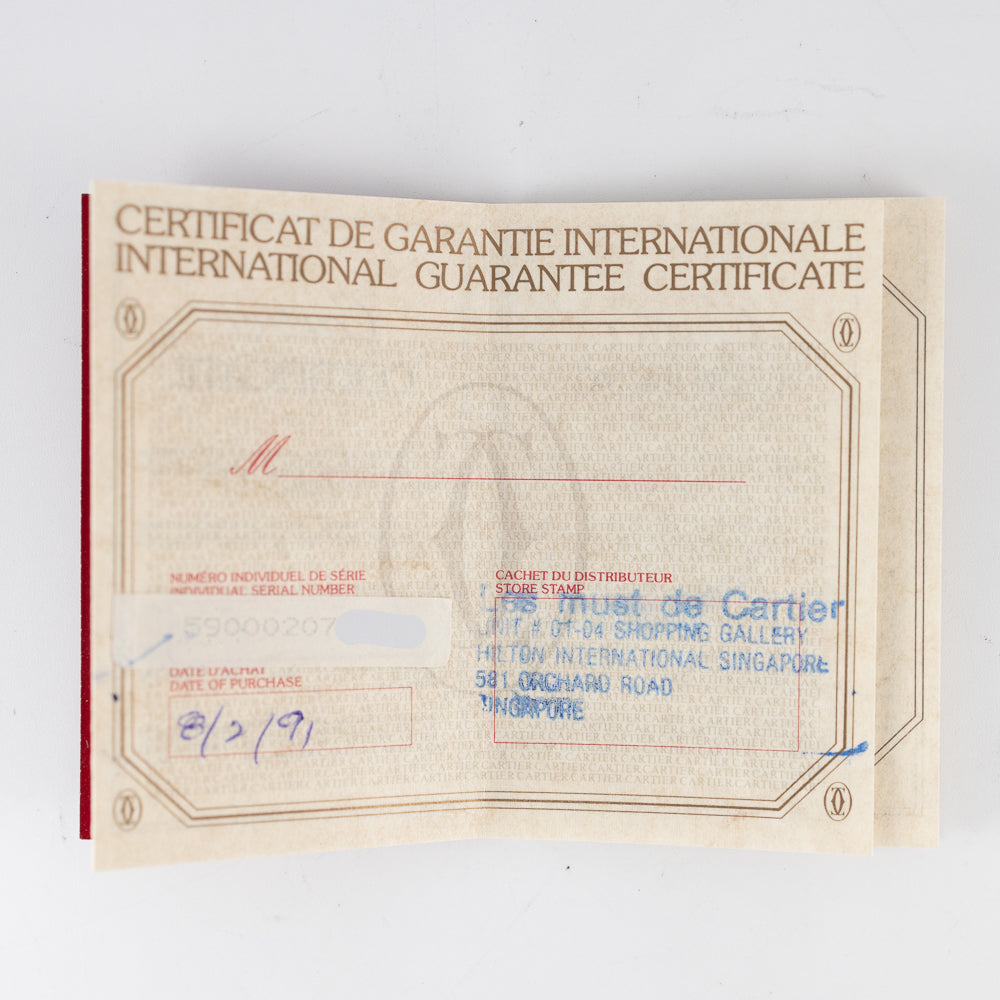 CARTIER SM MUST DE COLISEE REF.590002 with BOX
