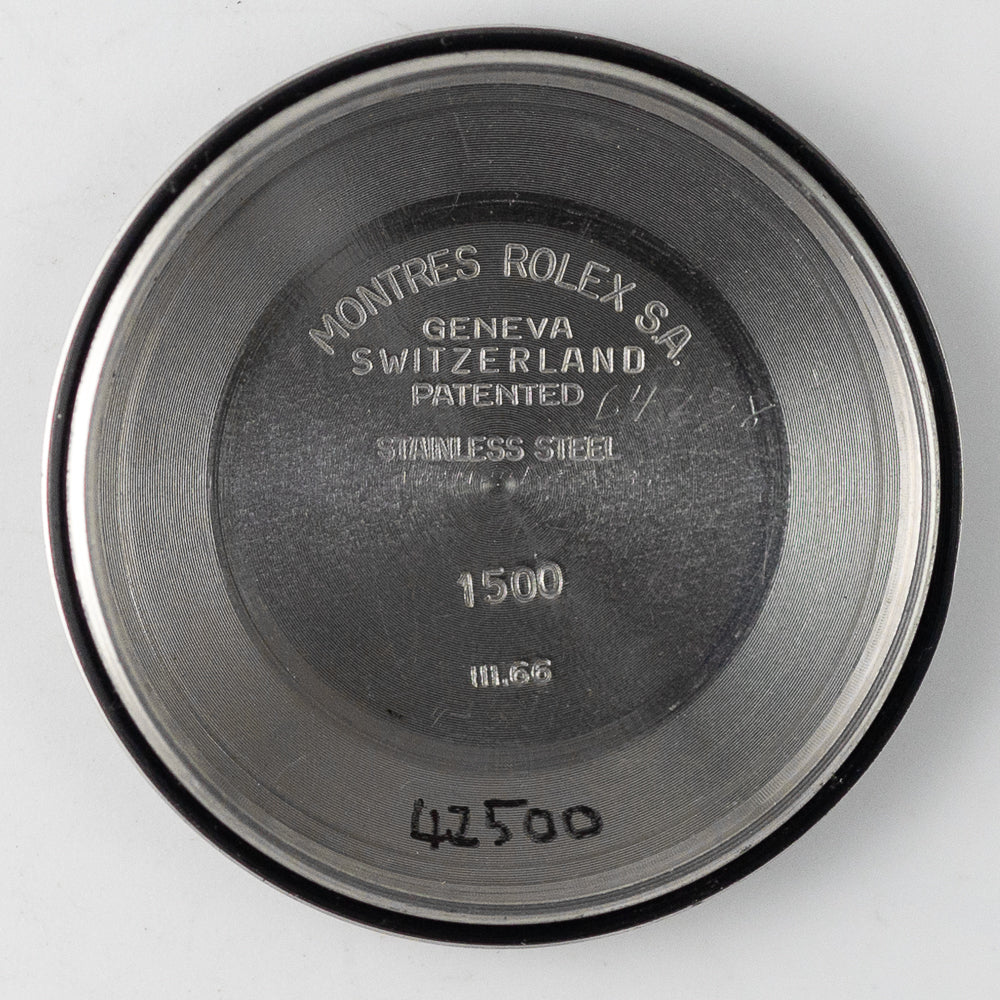 ROLEX OYSTER PERPETUAL DATE Ref.1500 Black Gilt Dial