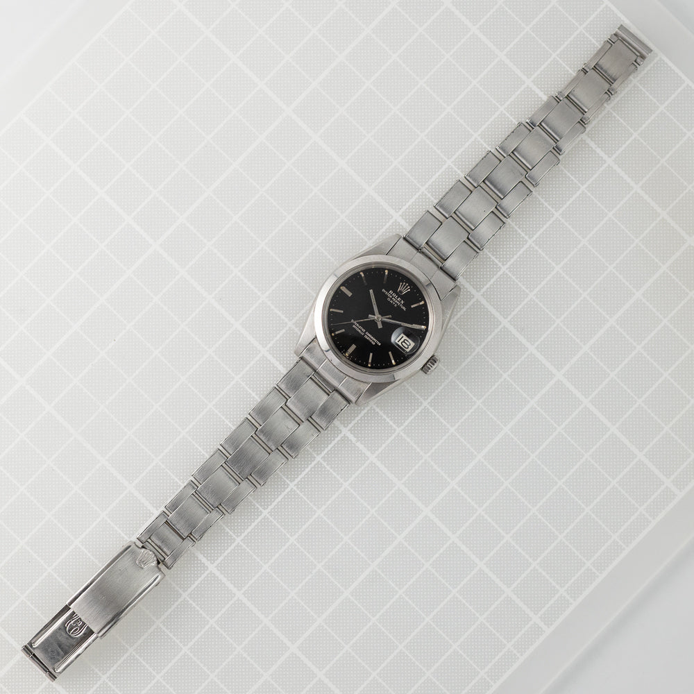 ROLEX OYSTER PERPETUAL DATE Ref.1500 Black Gilt Dial