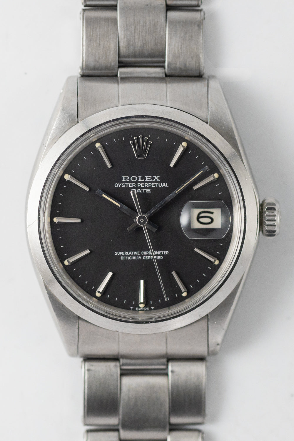ROLEX OYSTER PERPETUAL DATE Ref.1500 Black Matte Dial