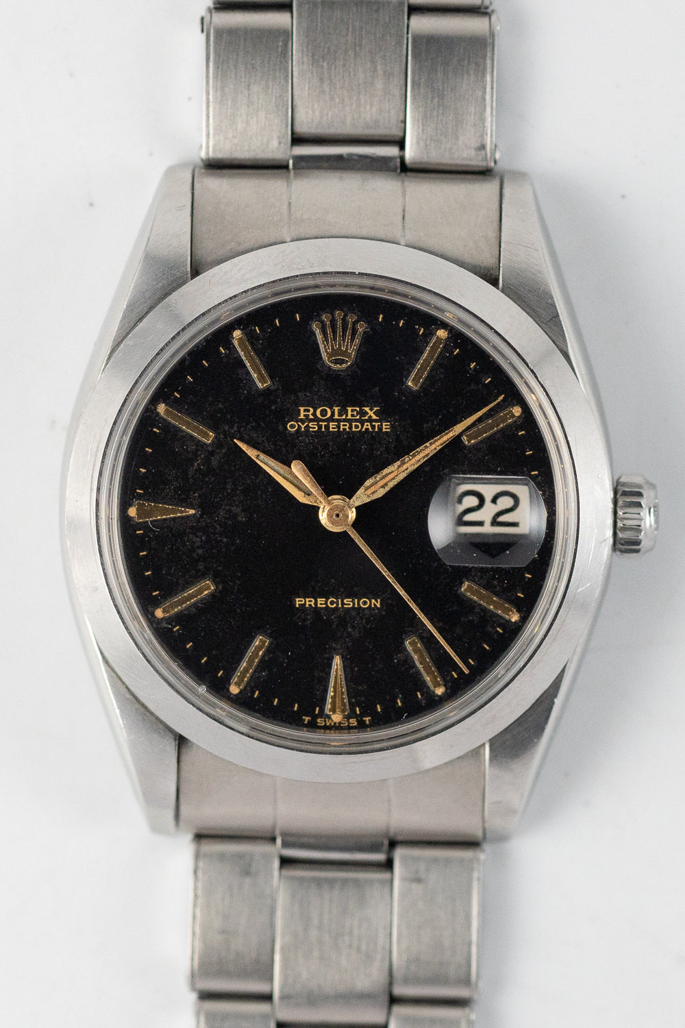 ROLEX OYSTERDATE Re.6694 Black Gilt Dial