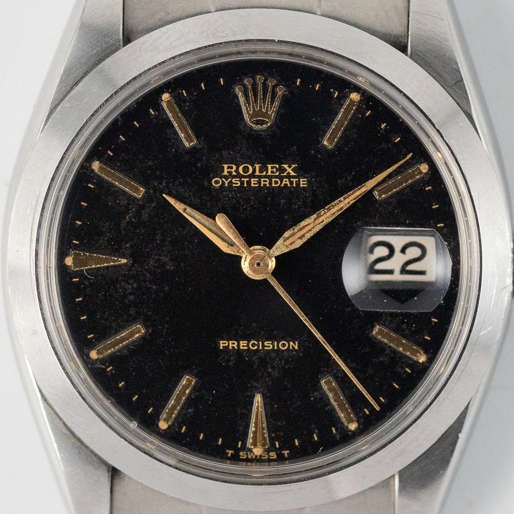 ROLEX OYSTERDATE Re.6694 Black Gilt Dial