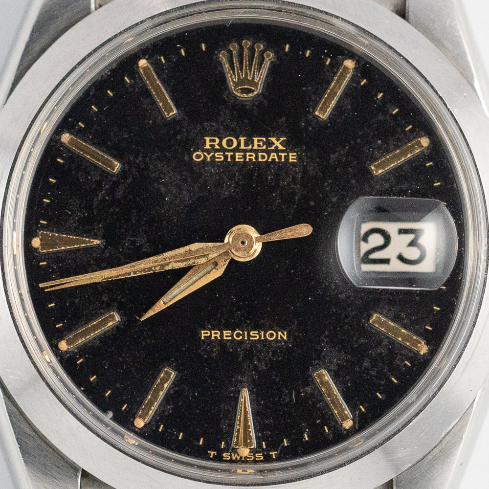 ROLEX OYSTERDATE Re.6694 Black Gilt Dial