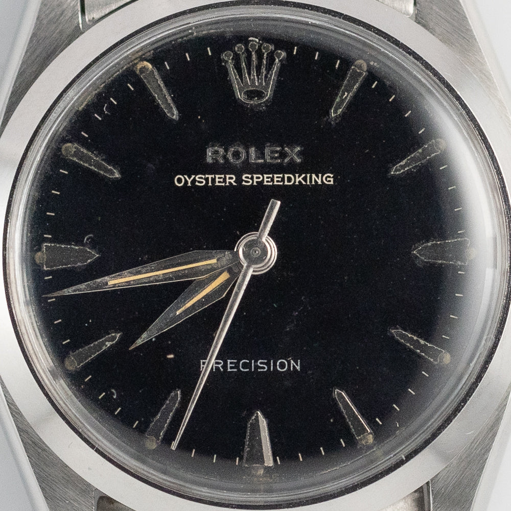 ROLEX OYSTER SPEEDKING Ref.6420 Black Gilt Dial