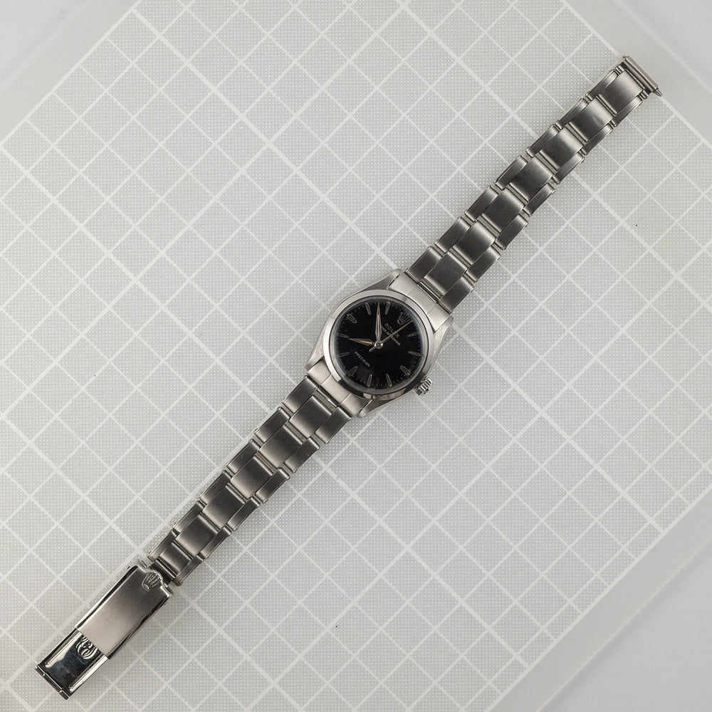 【お客】 ROLEX OYSTER SPEEDKING Ref.6420 Black Gilt Dial