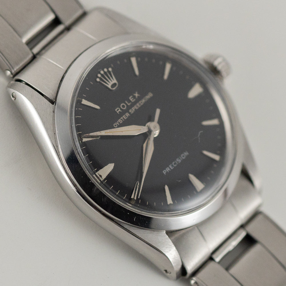【お客】 ROLEX OYSTER SPEEDKING Ref.6420 Black Gilt Dial