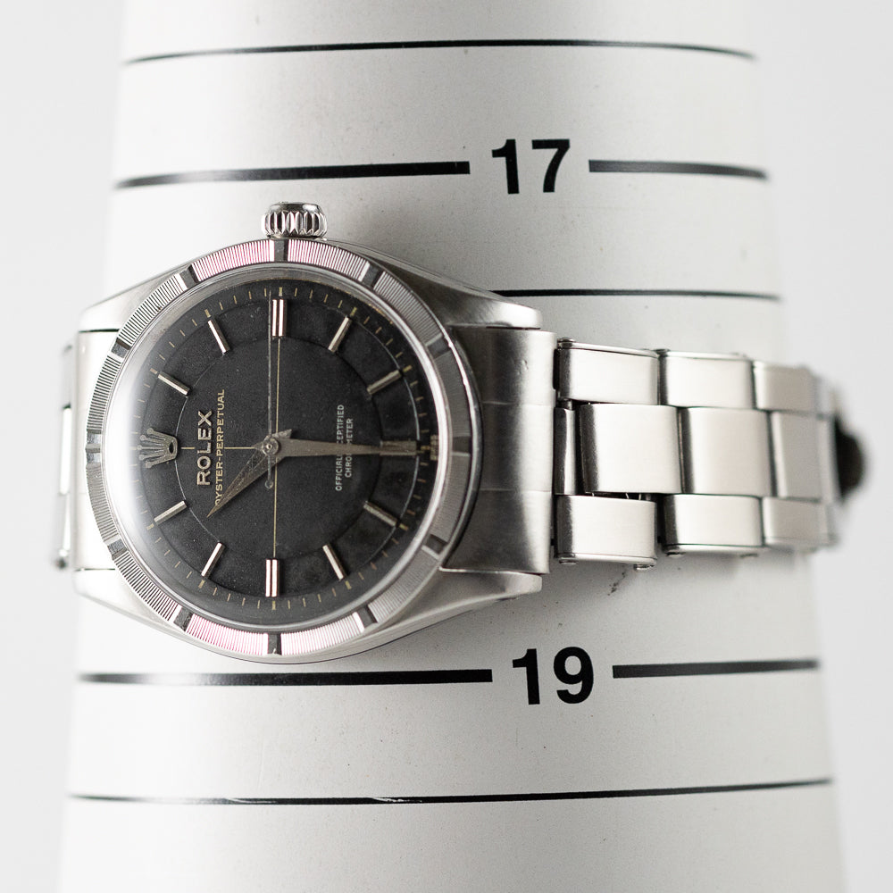 ROLEX OYSTER PERPETUAL Ref.6569 Black Gilt Pie Pan Sector Dial