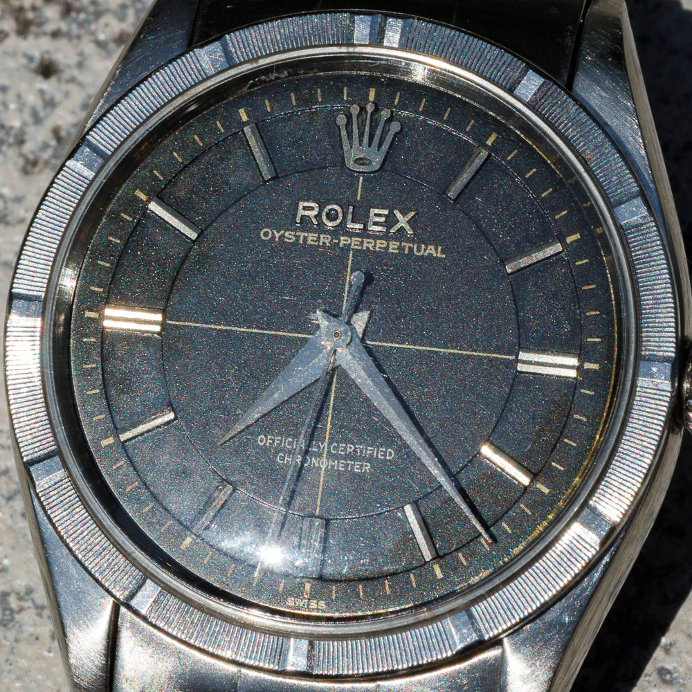 ROLEX OYSTER PERPETUAL Ref.6569 Black Gilt Pie Pan Sector Dial