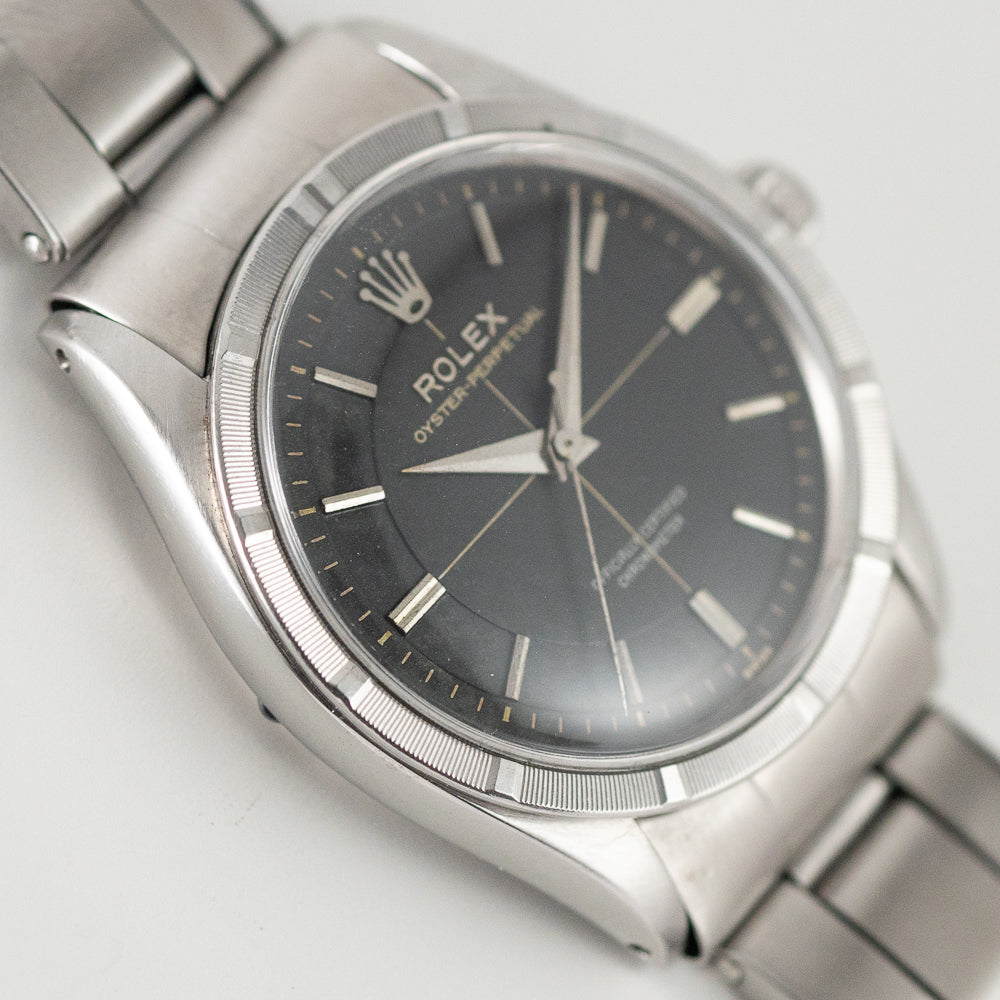 ROLEX OYSTER PERPETUAL Ref.6569 Black Gilt Pie Pan Sector Dial